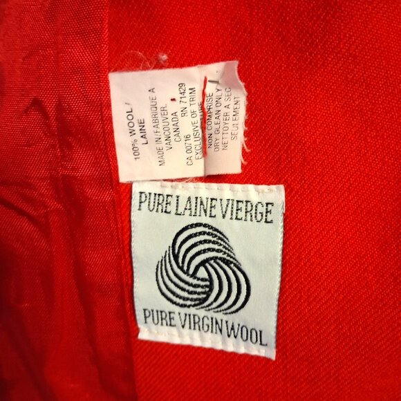 Vintage mr.jax Red Pure Virgin Wool Lined Blazer 100% Wool Jacket - Picture 10 of 11